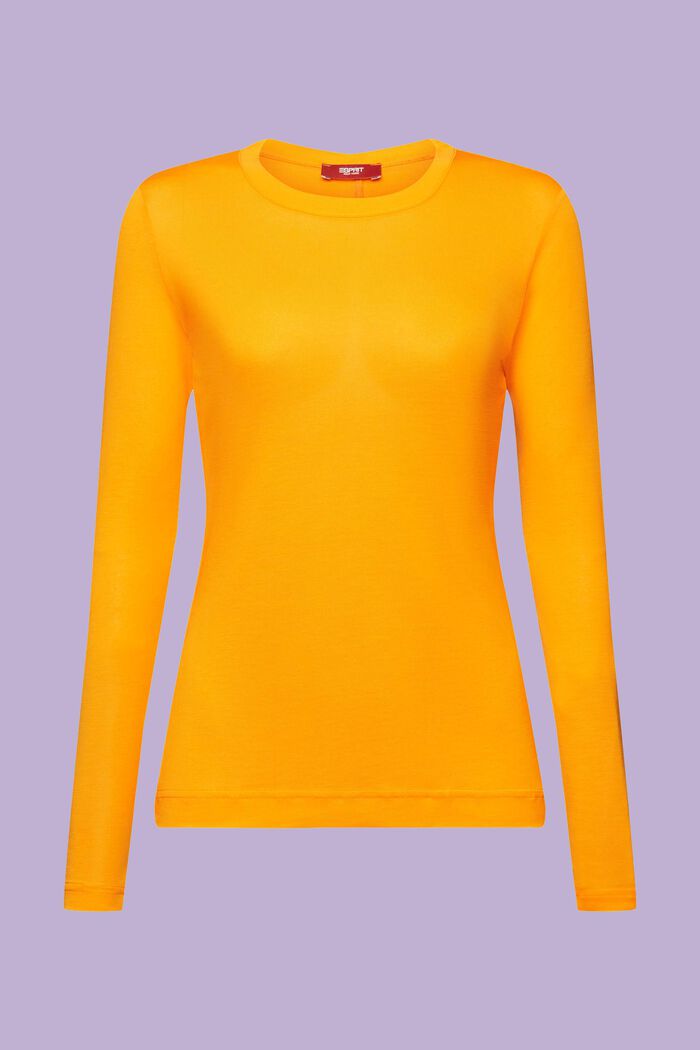 Top a maniche lunghe in jersey, GOLDEN ORANGE, detail image number 6