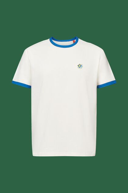 T-shirt in cotone a girocollo con logo