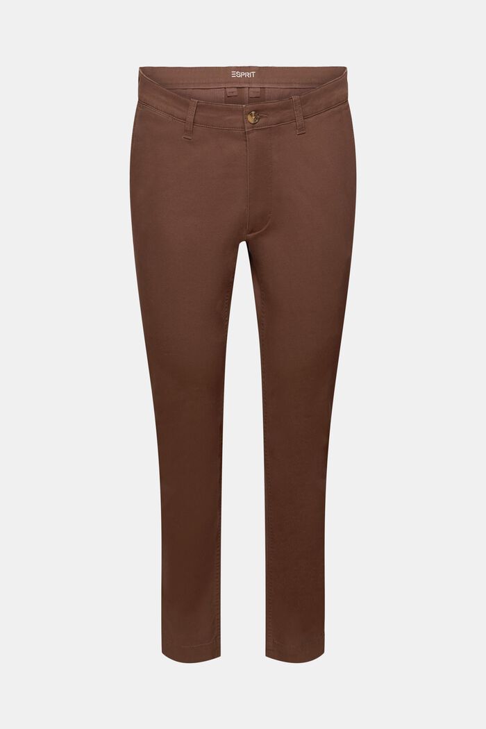 Pantaloni chino, cotone con stretch, DARK BROWN, detail image number 7