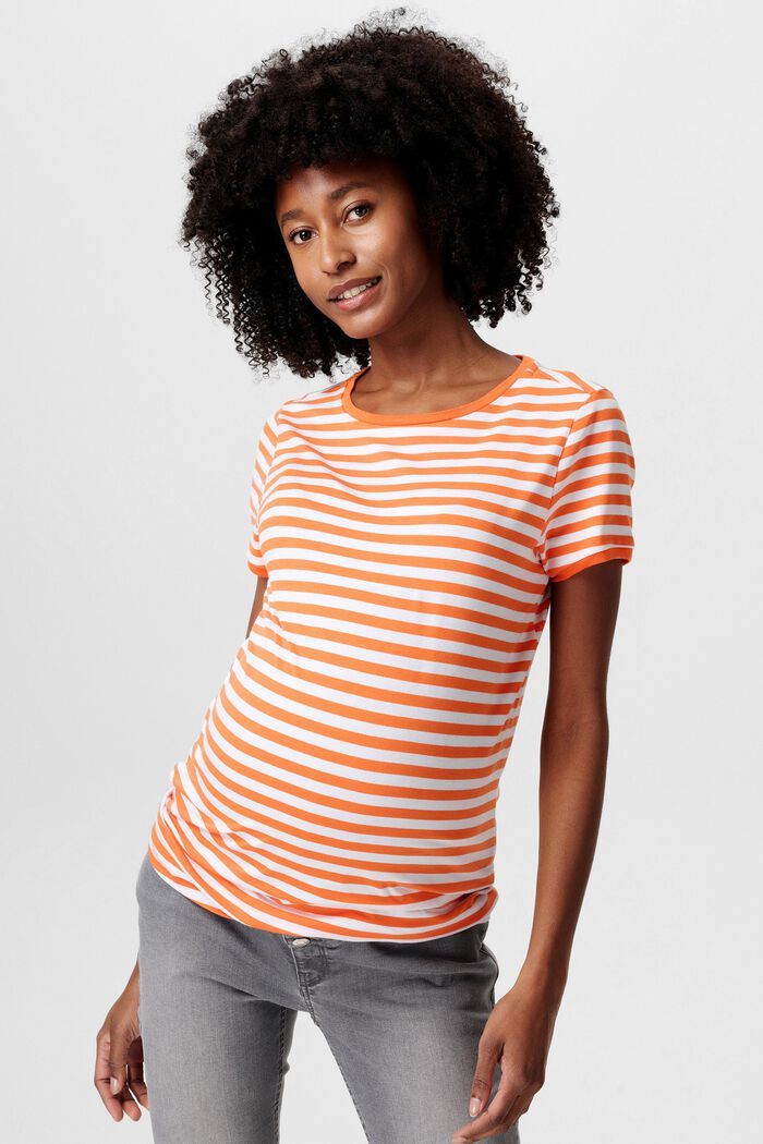 MATERNITY T-shirt a righe, ORANGE, detail image number 0