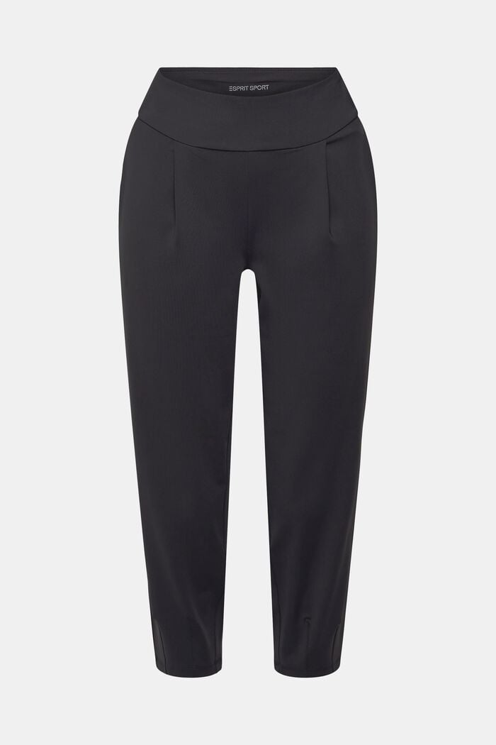 Pantaloni cropped stile jogging in jersey con E-DRY, BLACK, detail image number 6