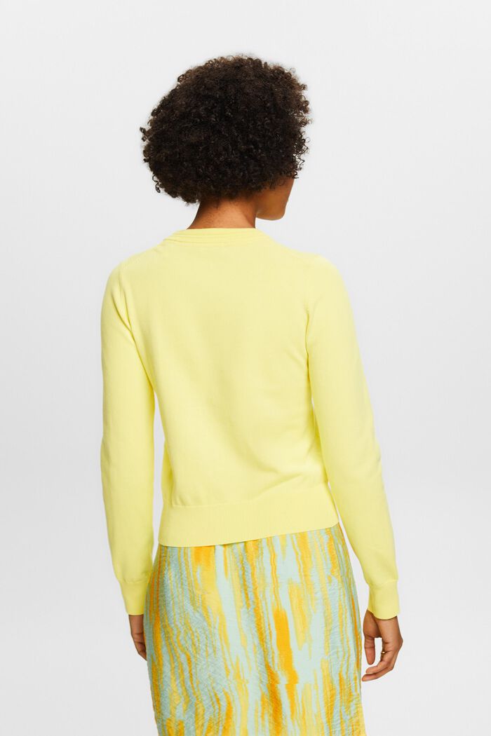 Pullover in maglia con girocollo, PASTEL YELLOW, detail image number 2