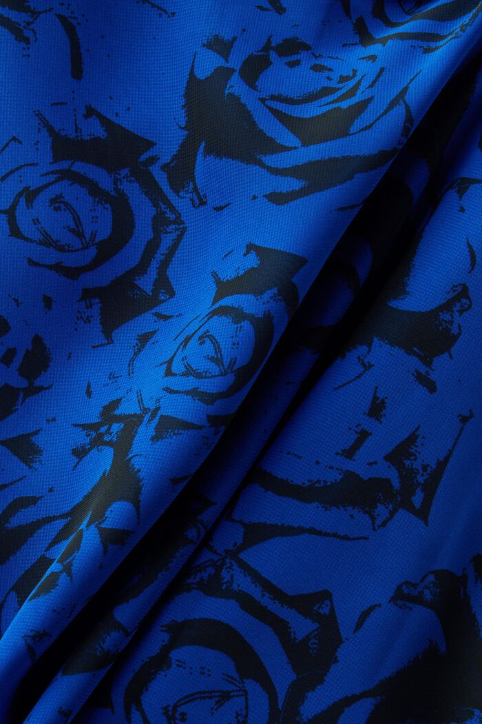 Gonna in chiffon con stampa e arricciatura, BRIGHT BLUE, detail image number 5