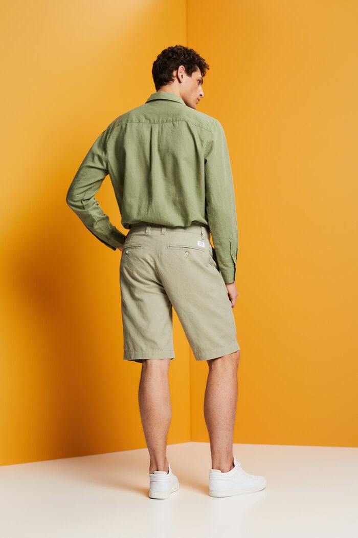 Pantaloncini stile chino, LIGHT GREEN, detail image number 3