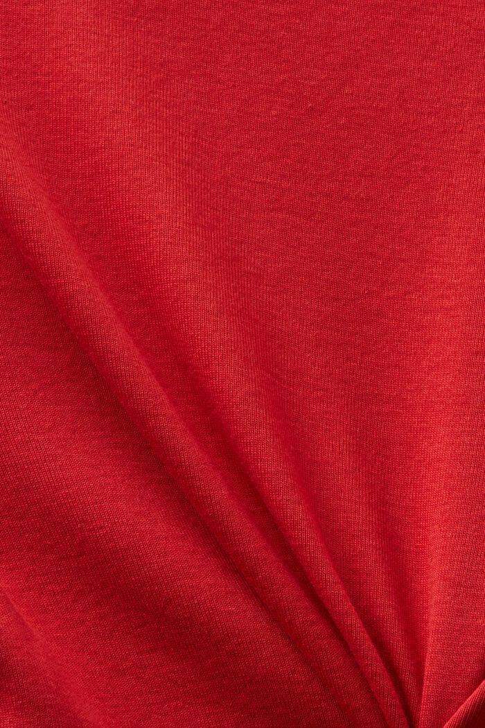 T-shirt in cotone a maniche corte, DARK RED, detail image number 4