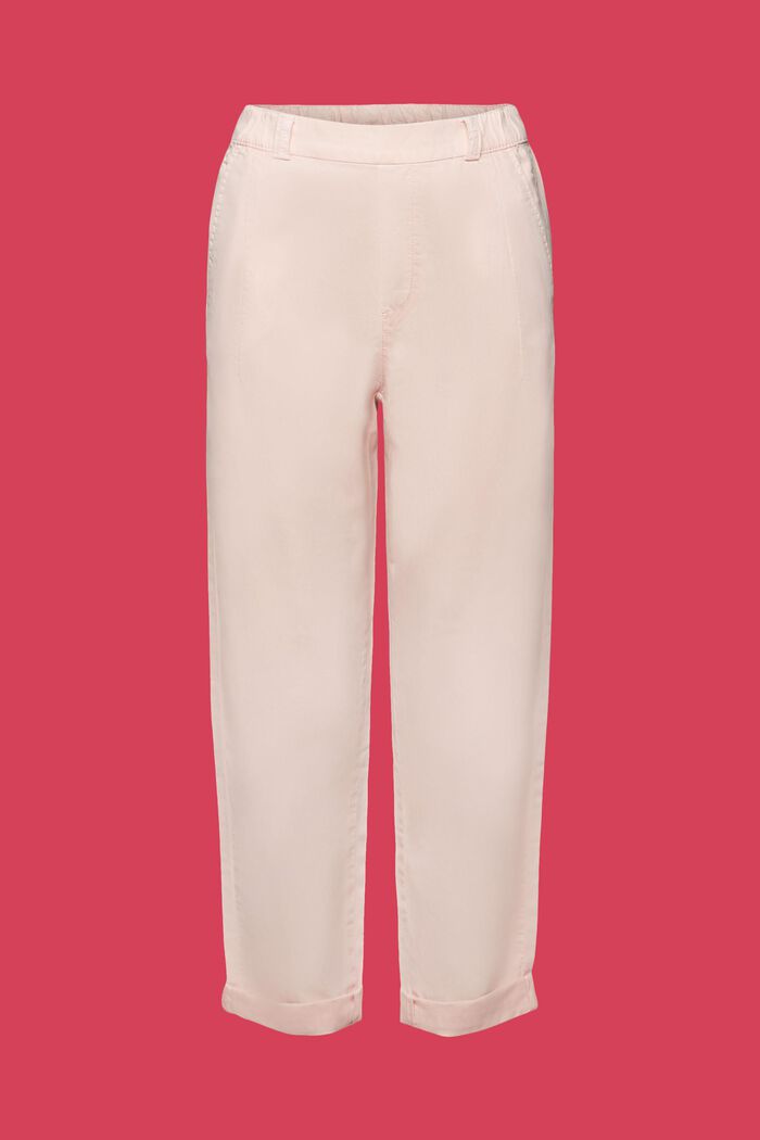 Pantaloni chino pull up dalla lunghezza cropped, LIGHT PINK, detail image number 7