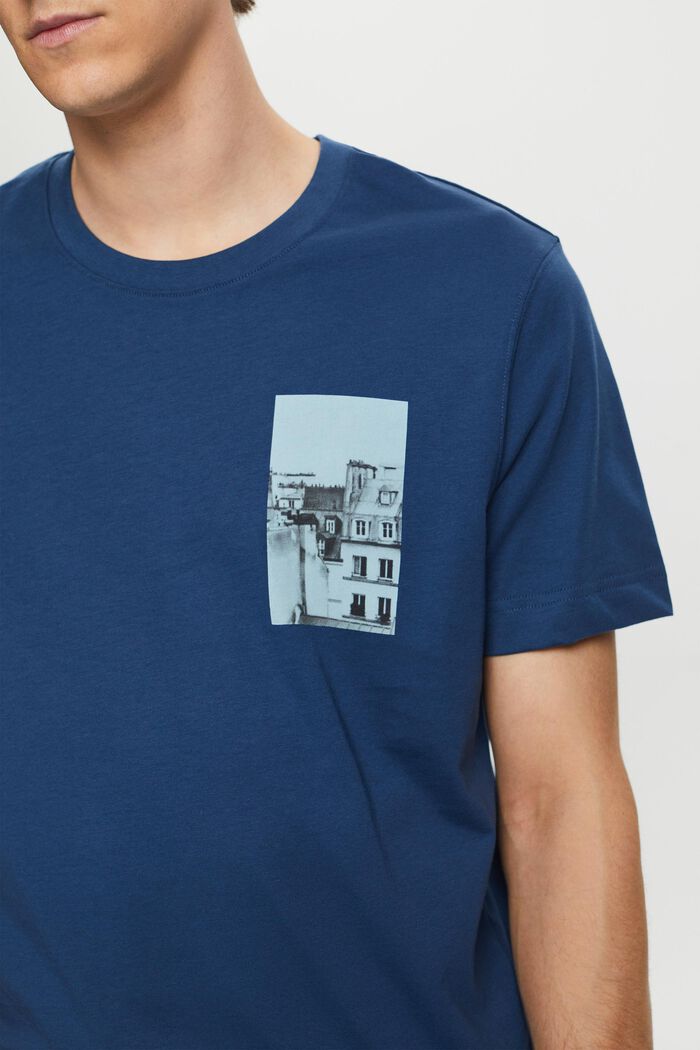 T-shirt con stampa dietro e davanti, GREY BLUE, detail image number 2
