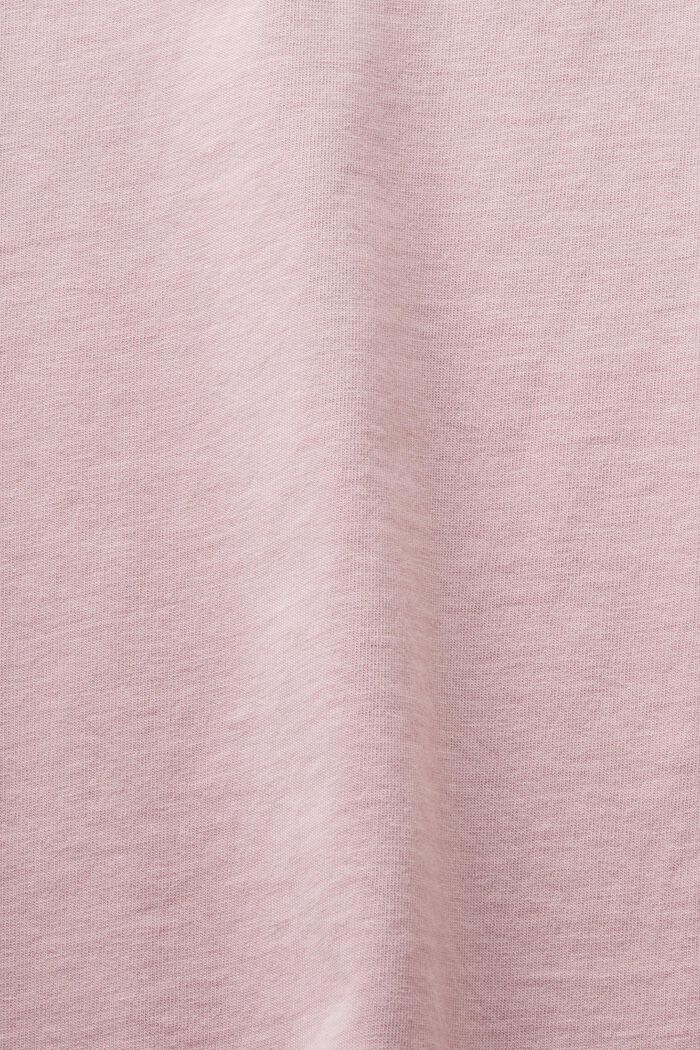 Polo in cotone con logo, MAUVE, detail image number 4