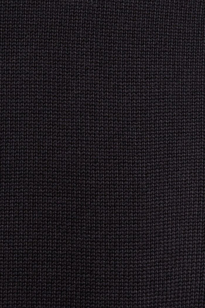 Pullover in cotone a girocollo, BLACK, detail image number 5
