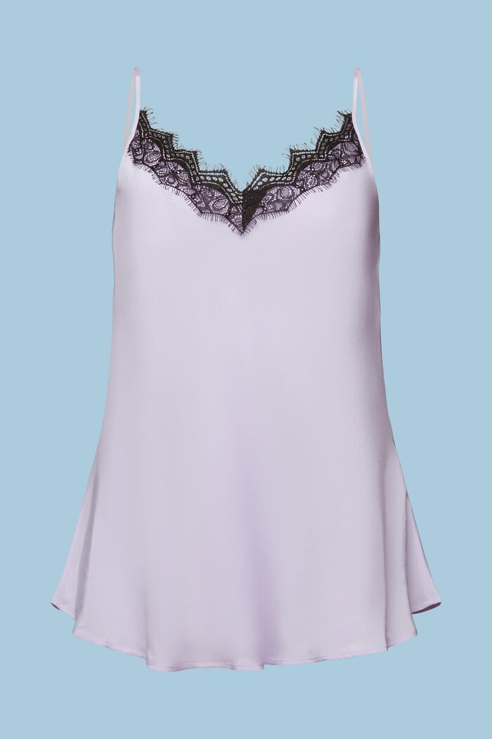 Top con spalline sottili in pizzo, LAVENDER, detail image number 5