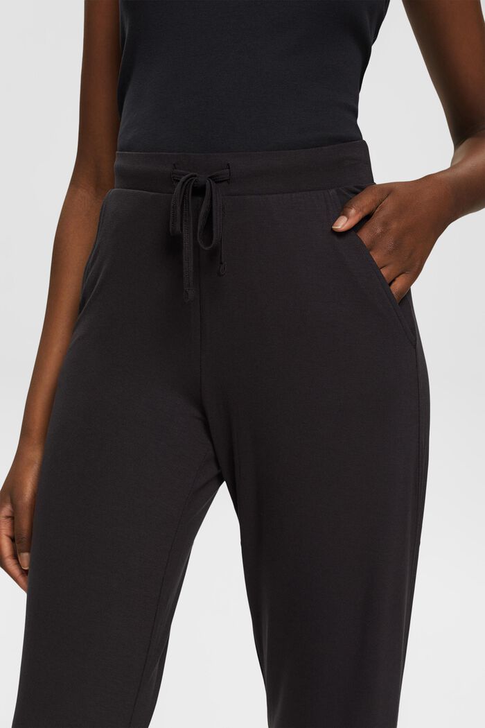Pantaloni da pigiama con pizzo, LENZING™ ECOVERO™, BLACK, detail image number 2