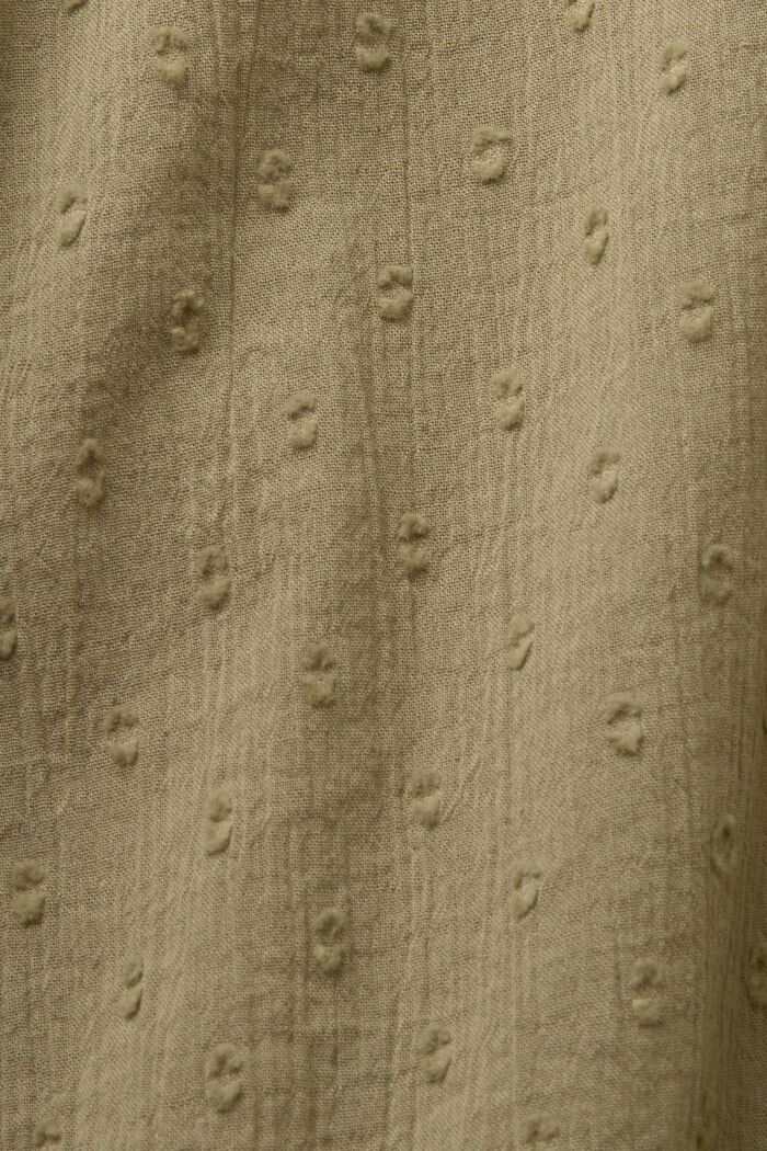 Blusa in plumetis, 100% cotone, LIGHT KHAKI, detail image number 5