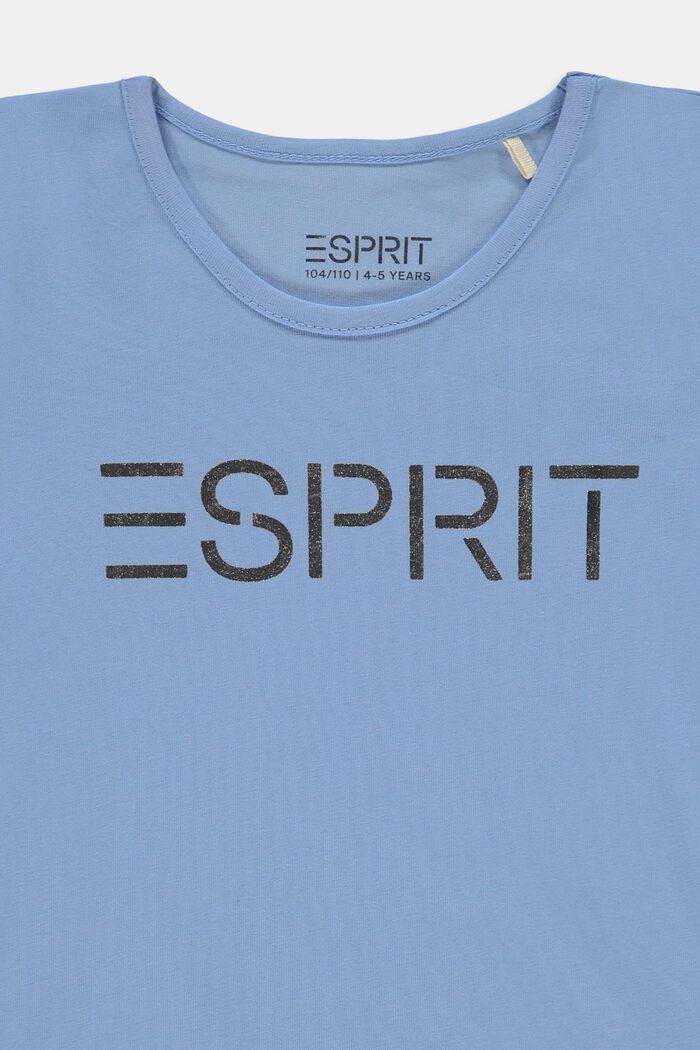 T-shirt elasticizzata con stampa del logo luccicante, BRIGHT BLUE, detail image number 2
