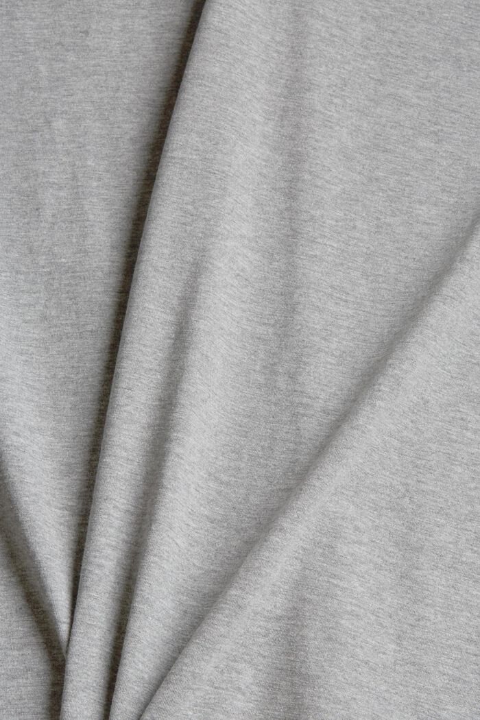 T-shirt in jersey con stampa del logo, LENZING™ ECOVERO™, MEDIUM GREY, detail image number 4