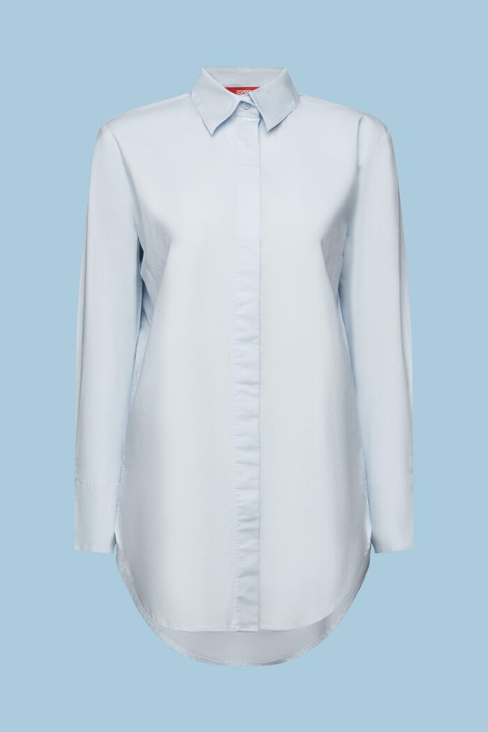 Camicia oversize in popeline di cotone, LIGHT BLUE, detail image number 5