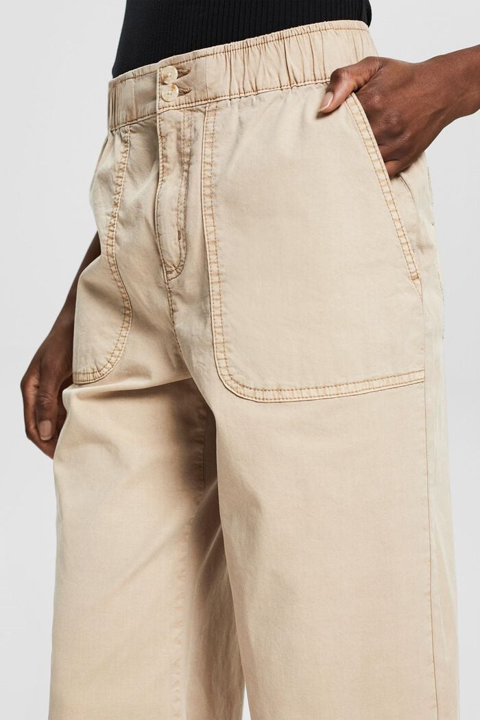 Pantaloni culotte con cintura elastica