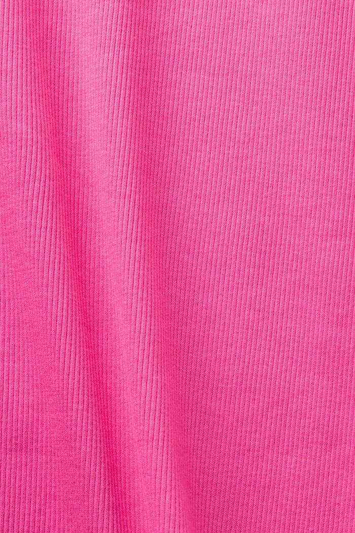 T-shirt con logo e strass, PINK FUCHSIA, detail image number 4
