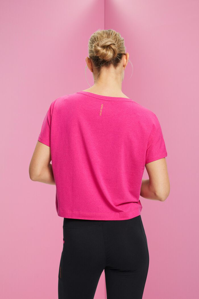 T-shirt cropped, PINK FUCHSIA, detail image number 3