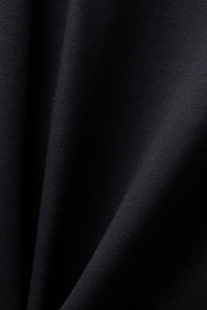 T-shirt in cotone con logo, BLACK, detail image number 5