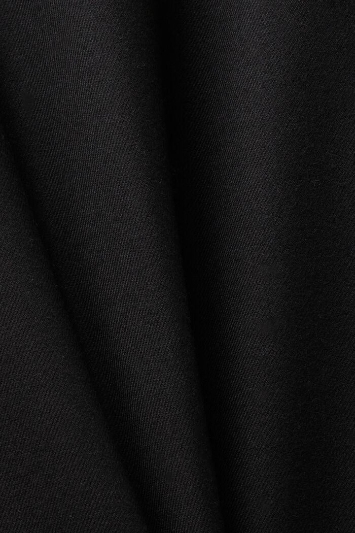 Pantaloni in flanella con spacco sul fondo, BLACK, detail image number 6