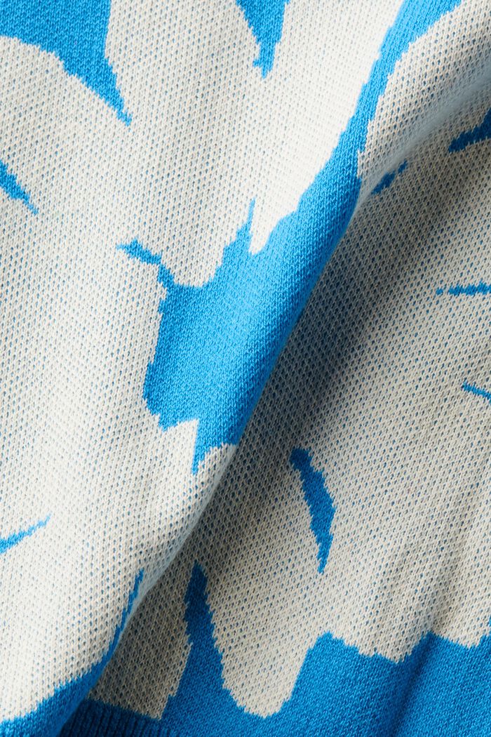 Felpa in cotone jacquard, BLUE, detail image number 5