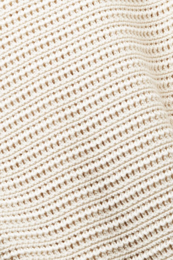 Pullover girocollo in maglia aperta, BEIGE, detail image number 4