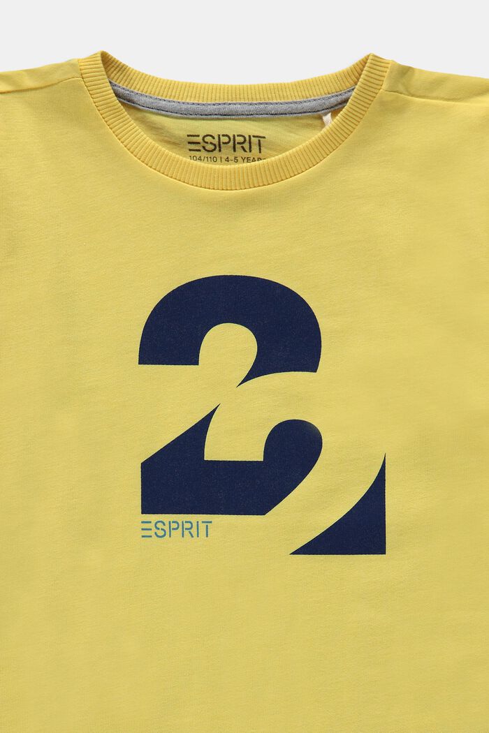 T-shirt con stampa, 100% cotone, HONEY YELLOW, detail image number 2
