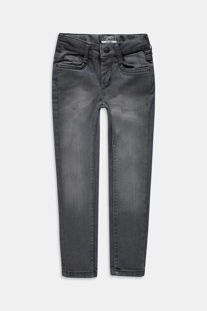 Jeans con vita regolabile, GREY DARK WASHED, detail image number 0