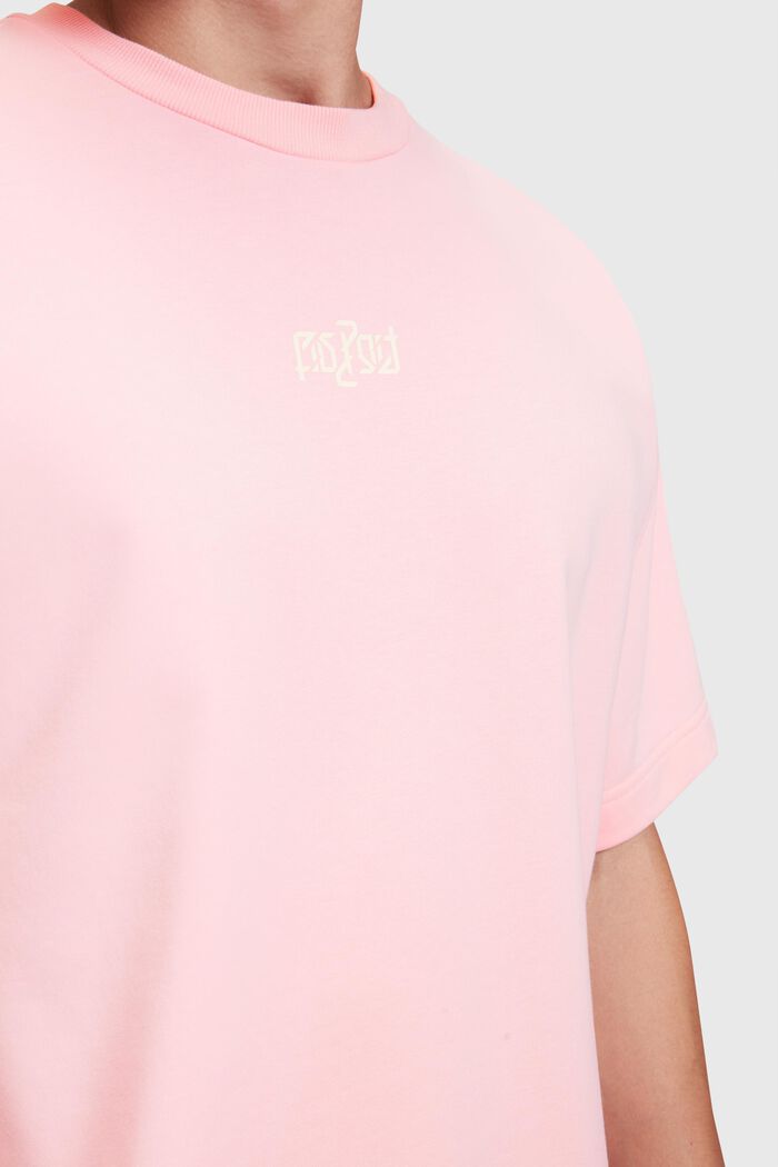 Felpa fluo con stampa relaxed fit, LIGHT PINK, detail image number 2