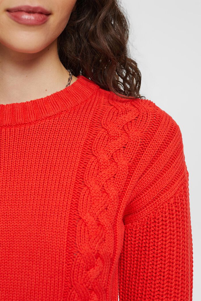 Maglione a righe, RED, detail image number 0