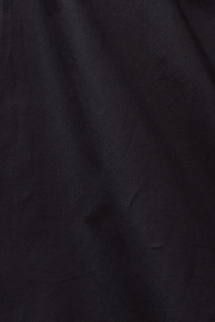 Blusa in popeline con maniche a blouson, BLACK, detail image number 4