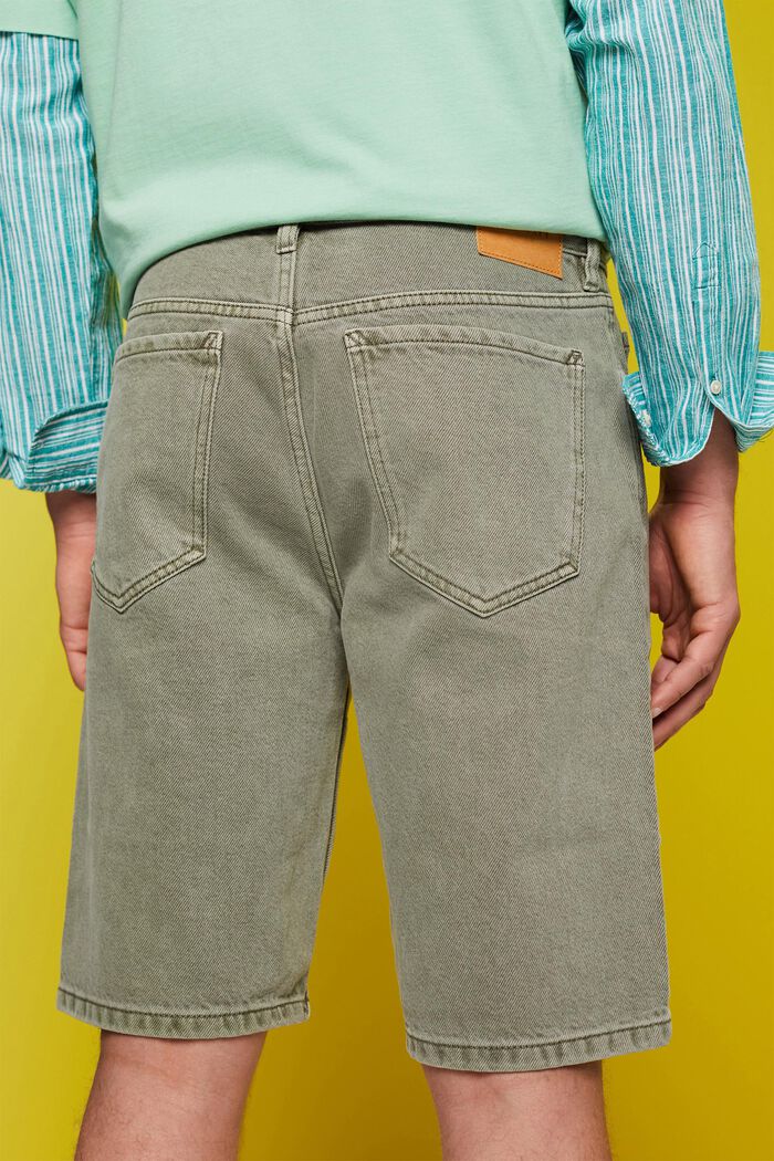 Shorts in denim colorato, GREEN, detail image number 2