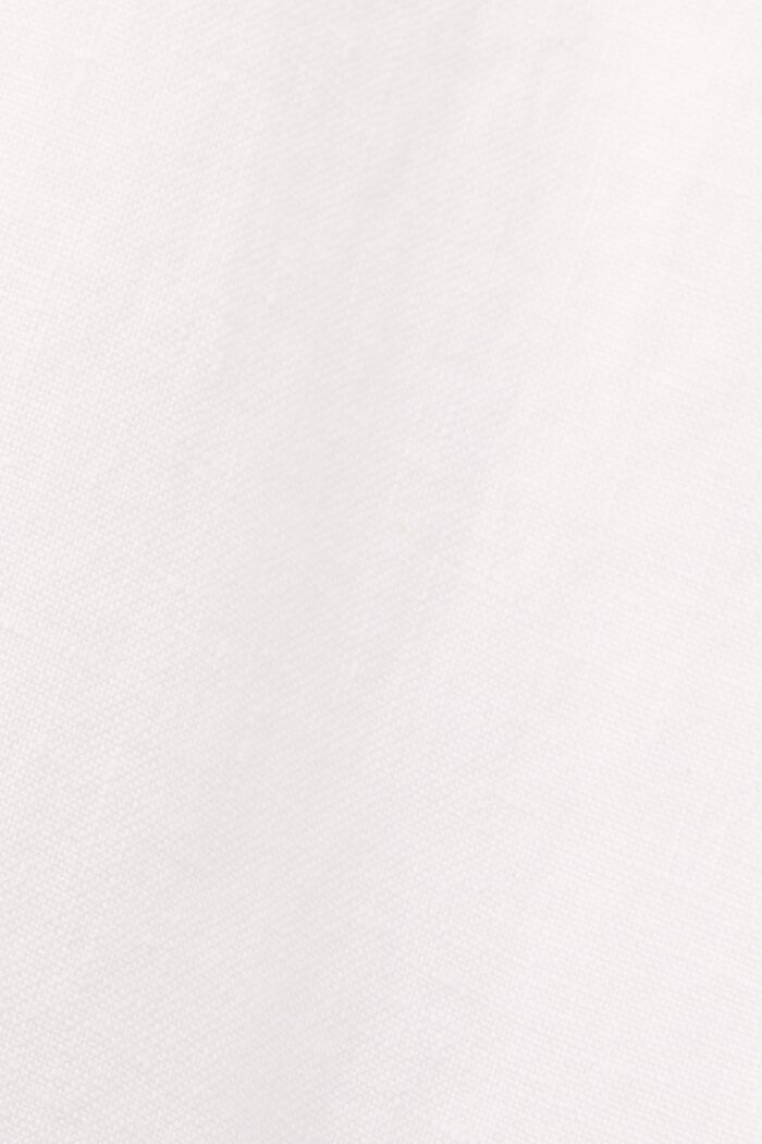 Abito camicia mini, 100% lino, WHITE, detail image number 5