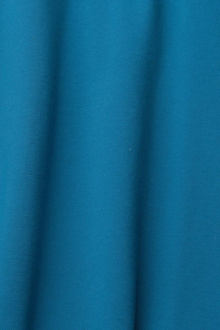 Polo in piqué di cotone, PETROL BLUE, detail image number 1