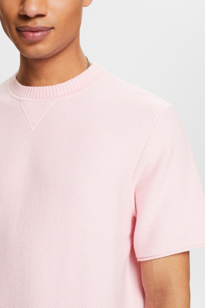 Pullover girocollo a manica corta, PASTEL PINK, detail image number 3