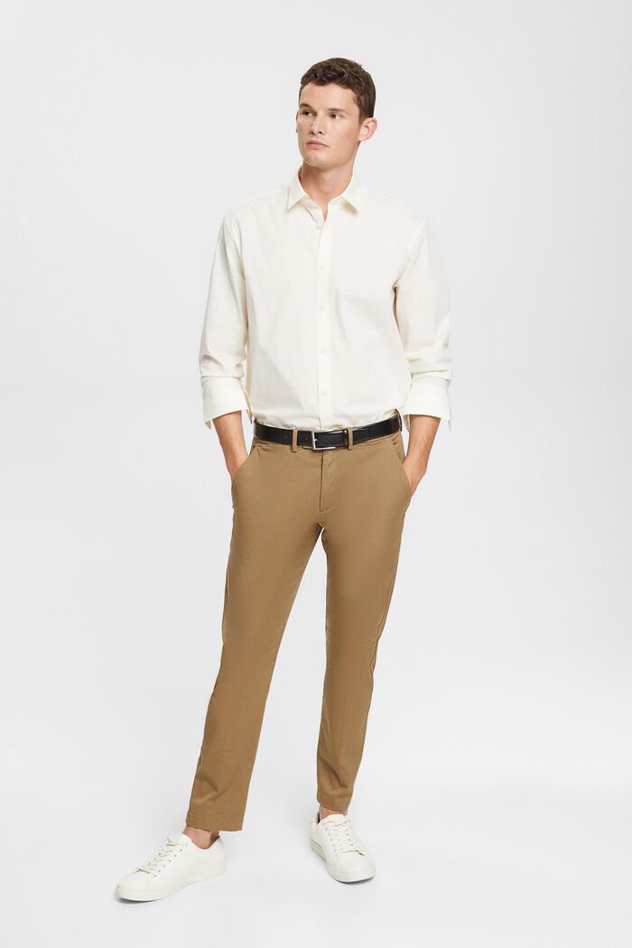 Camicia in cotone sostenibile, OFF WHITE, detail image number 1