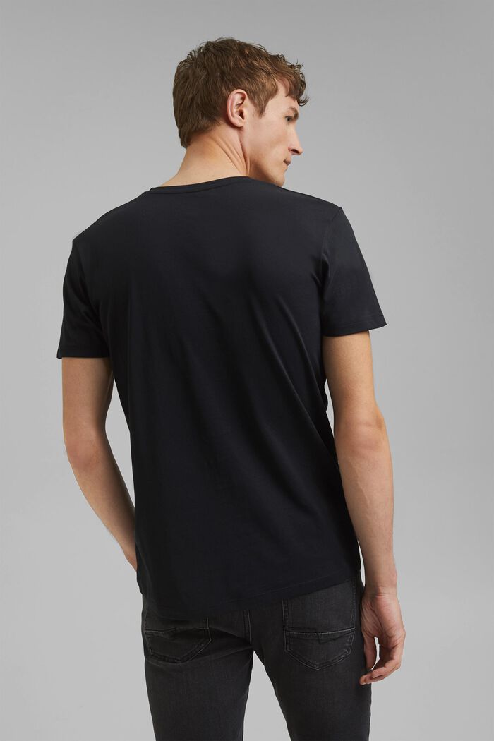 Maglia in jersey in 100% cotone, BLACK, detail image number 3