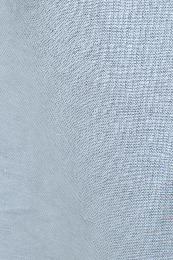 Culotte in lino e cotone con cintura, LIGHT BLUE LAVENDER, detail image number 6