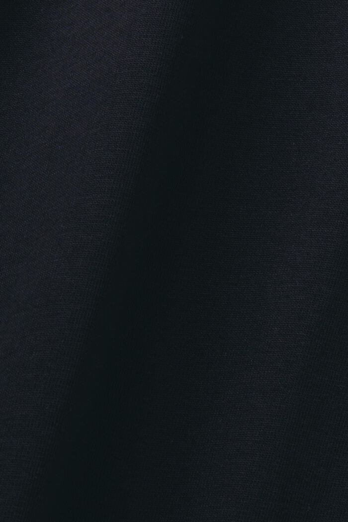 T-shirt con petto sul stampa, 100% cotone, BLACK, detail image number 4