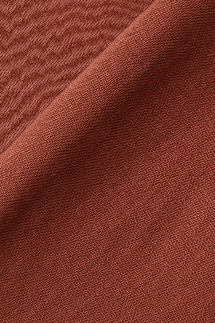 Pantaloni cropped con orlo con frange, RUST BROWN, detail image number 5