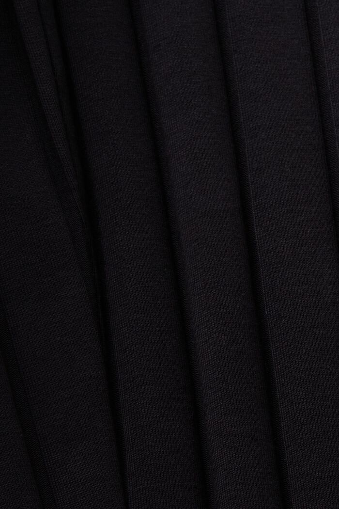 Pantaloni svasati in jersey a coste, BLACK, detail image number 4