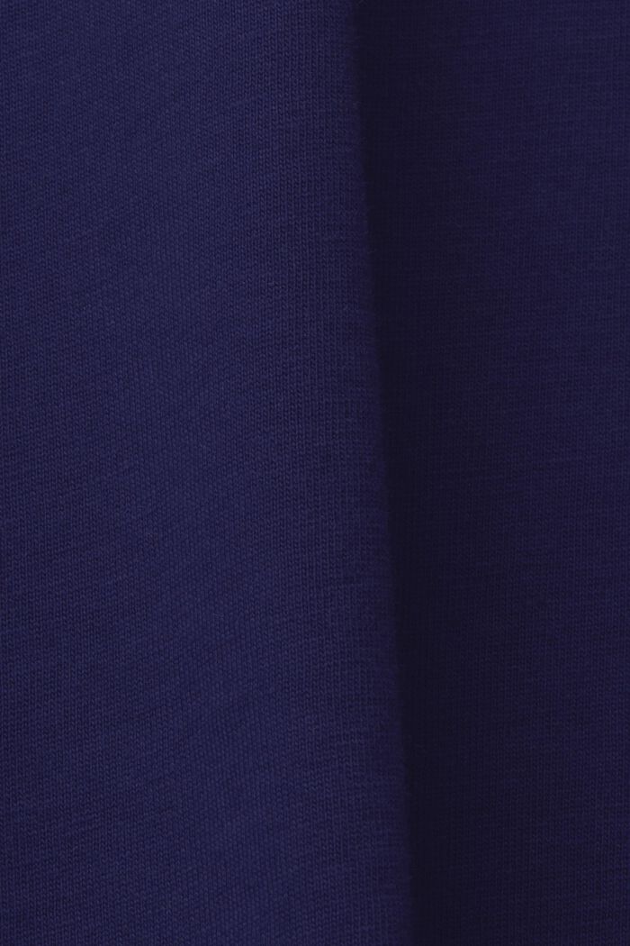 T-shirt girocollo con stampa, 100% cotone, DARK BLUE, detail image number 5