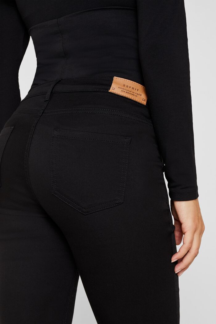 Pantaloni elasticizzati con fascia premaman, BLACK, detail image number 0