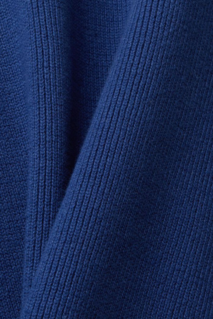 Pullover in cotone sostenibile con scollo a V, BLUE, detail image number 5