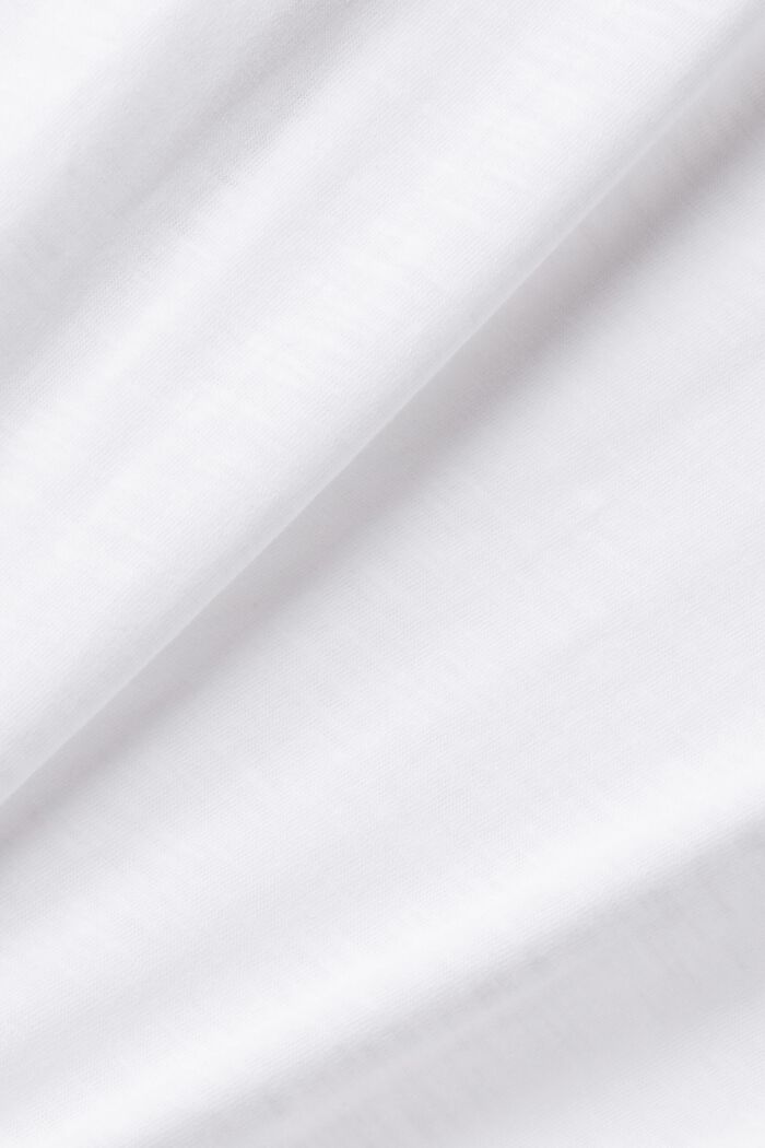 T-shirt in cotone con scollo a barca, WHITE, detail image number 5