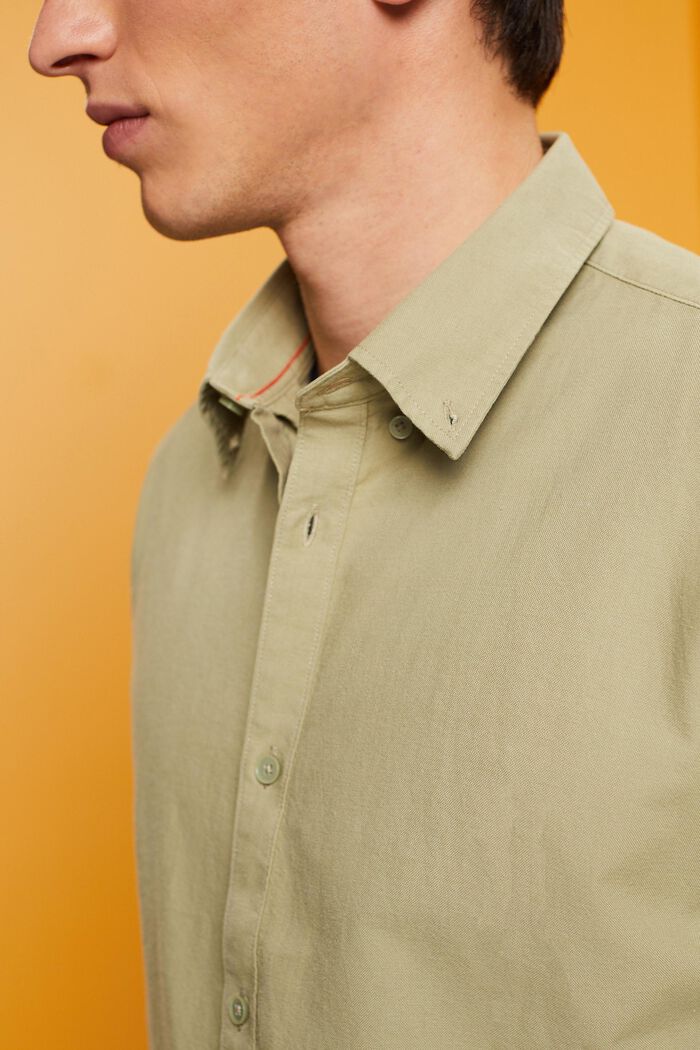 Camicia in cotone con colletto button down, LIGHT GREEN, detail image number 2