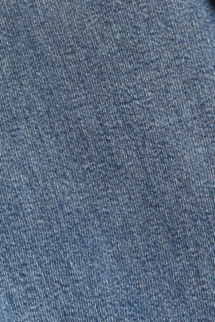 Jeans selvedge larghi in cotone biologico, BLUE DARK WASHED, detail image number 4
