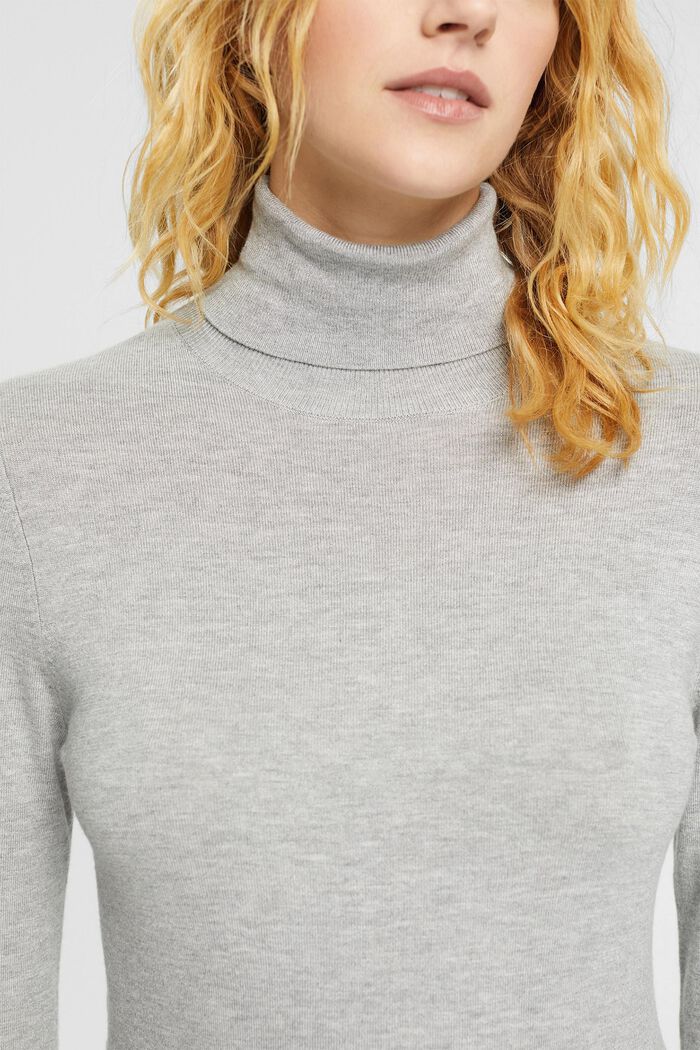 Pullover a collo alto, LIGHT GREY, detail image number 0
