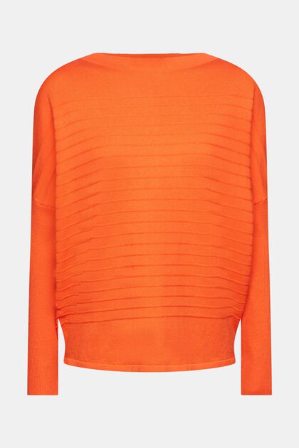 Pullover a righe, ORANGE RED, overview