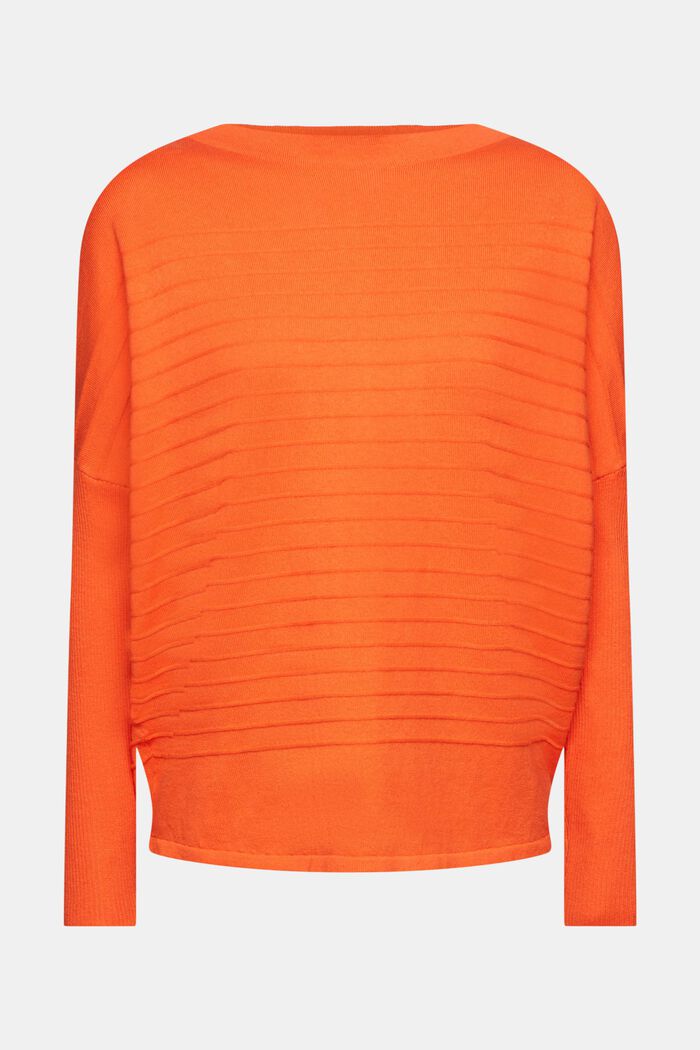 Pullover a righe, ORANGE RED, detail image number 6